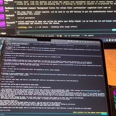 A terminal session running on a laptop screen